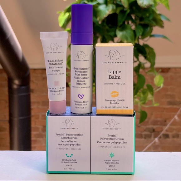 Drunk Elephant Other - DRUNK ELEPHANT Skincare Bundle Protini, Babyfacial, Lippe Balm, Sweet Biome
